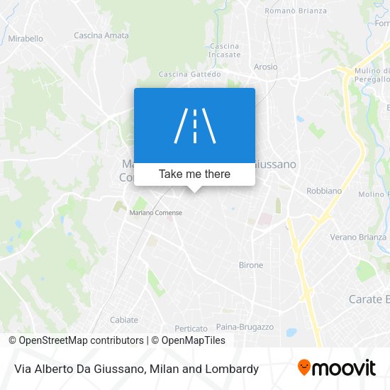 Via Alberto Da Giussano map