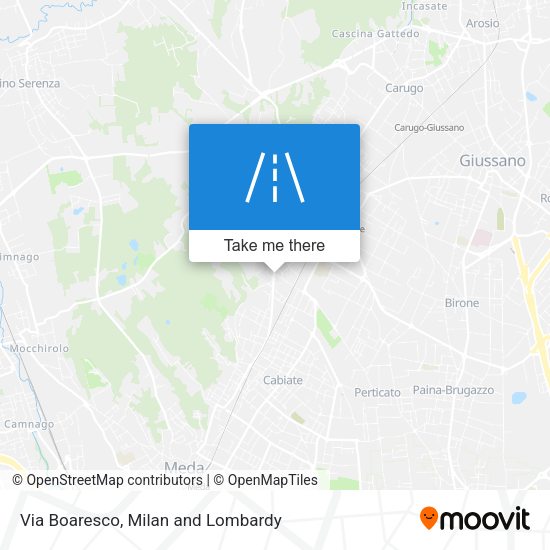 Via Boaresco map