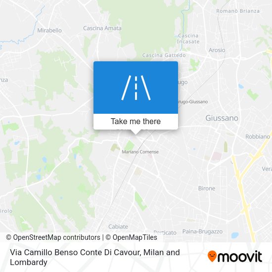 Via Camillo Benso Conte Di Cavour map