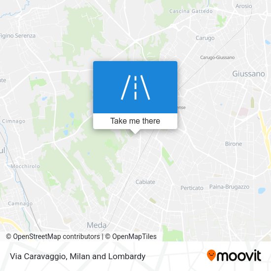 Via Caravaggio map