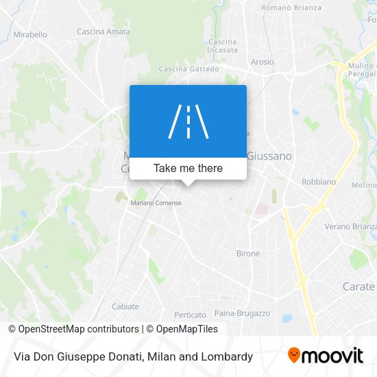 Via Don Giuseppe Donati map