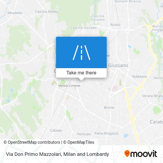 Via Don Primo Mazzolari map