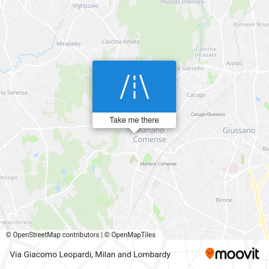 Via Giacomo Leopardi map
