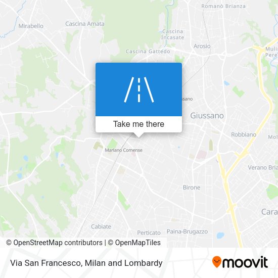 Via San Francesco map