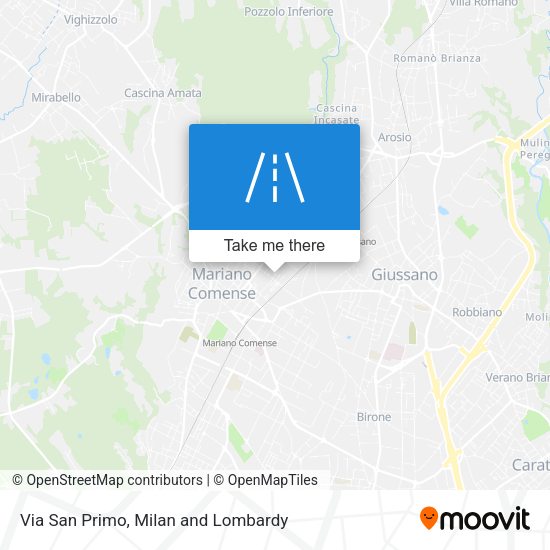 Via San Primo map