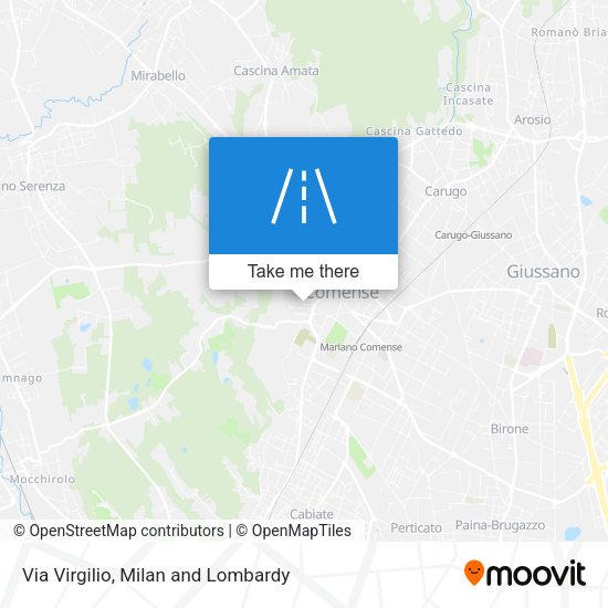 Via Virgilio map