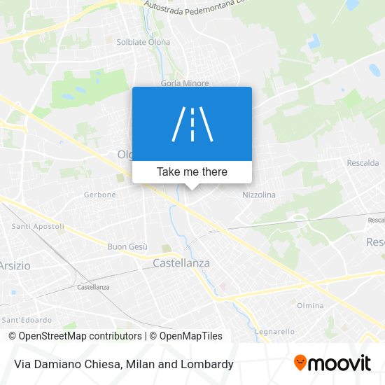 Via Damiano Chiesa map