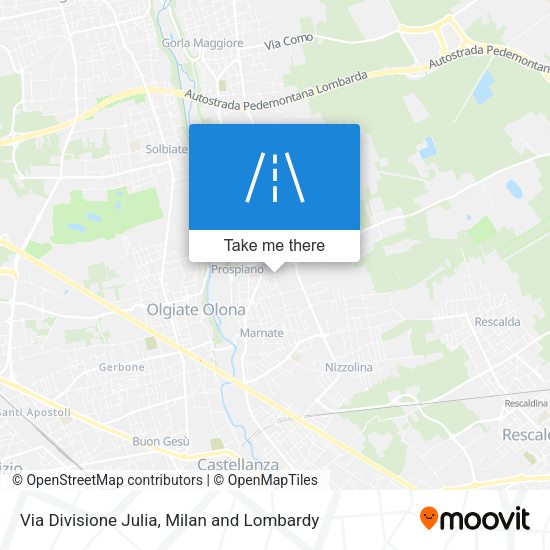 Via Divisione Julia map