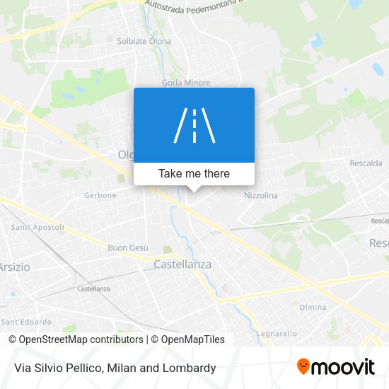 Via Silvio Pellico map
