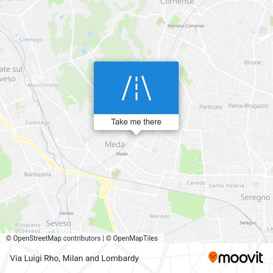 Via Luigi Rho map