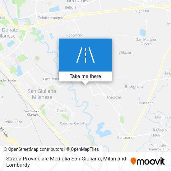 Strada Provinciale Mediglia San Giuliano map
