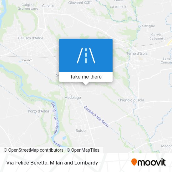 Via Felice Beretta map