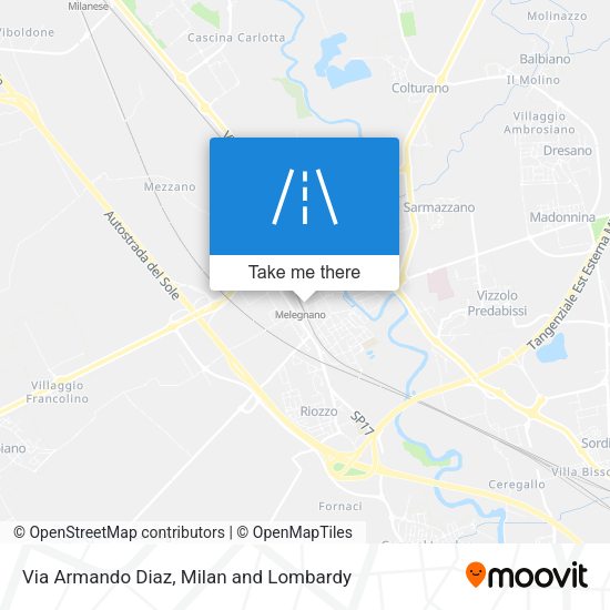 Via Armando Diaz map