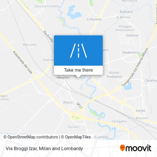 Via Broggi Izar map