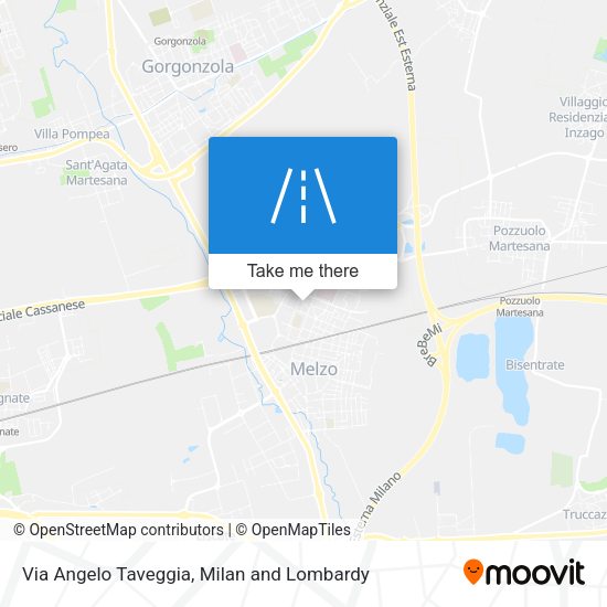 Via Angelo Taveggia map