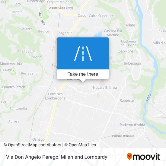 Via Don Angelo Perego map