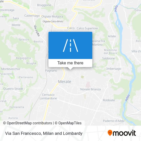 Via San Francesco map