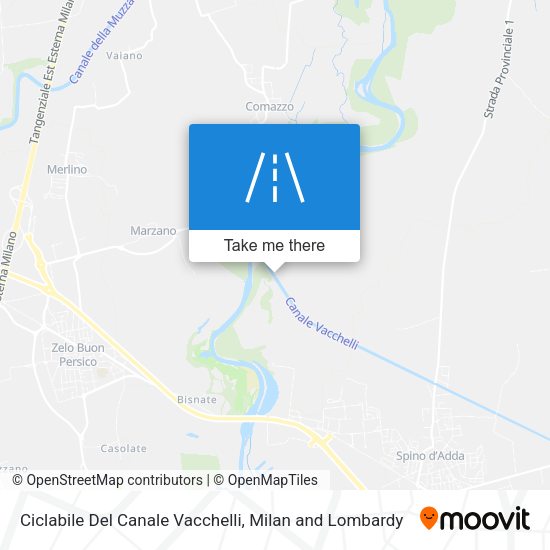 Ciclabile Del Canale Vacchelli map