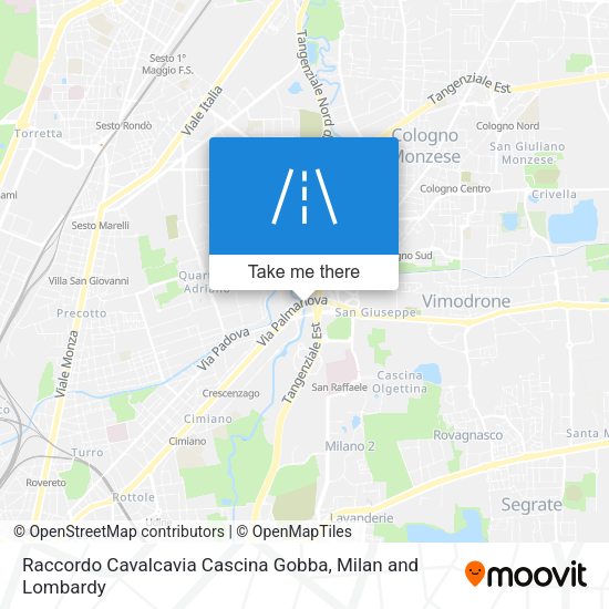 Raccordo Cavalcavia Cascina Gobba map