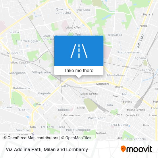 Via Adelina Patti map
