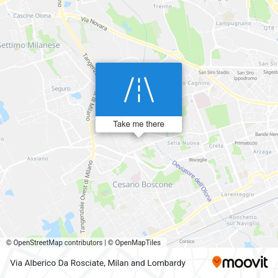 Via Alberico Da Rosciate map