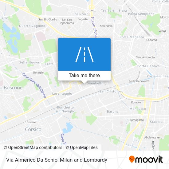 Via Almerico Da Schio map