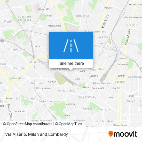 Via Alserio map
