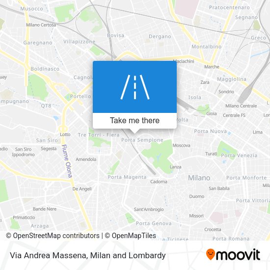 Via Andrea Massena map