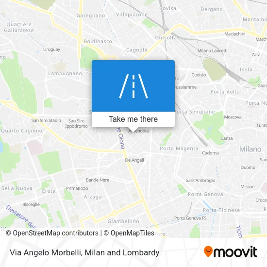 Via Angelo Morbelli map