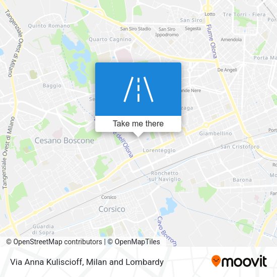 Via Anna Kuliscioff map