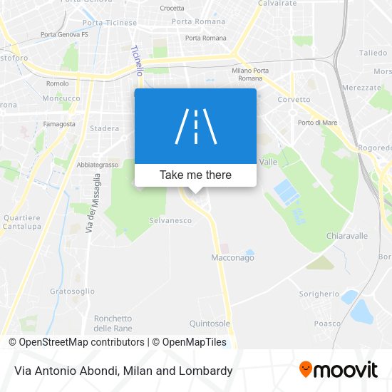 Via Antonio Abondi map