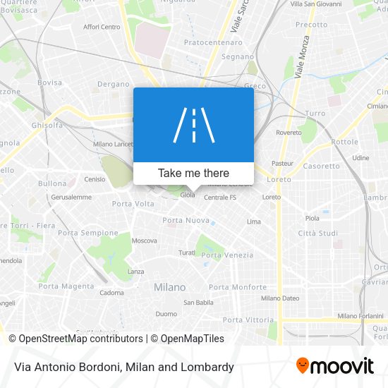 Via Antonio Bordoni map