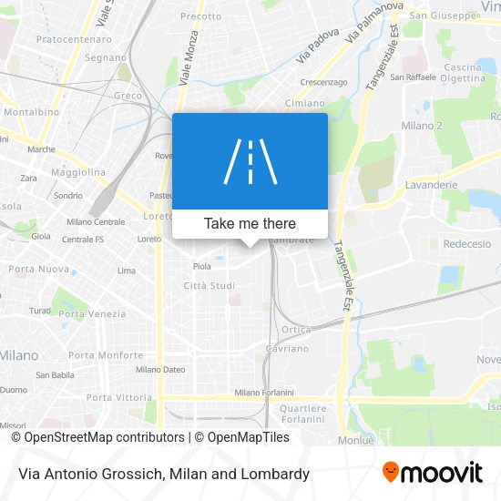 Via Antonio Grossich map