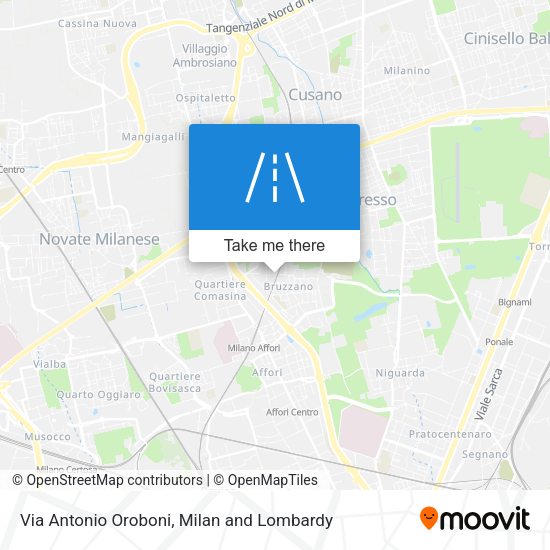 Via Antonio Oroboni map