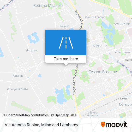 Via Antonio Rubino map