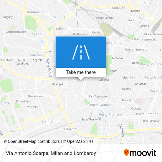 Via Antonio Scarpa map