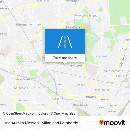 Via Aurelio Nicolodi map