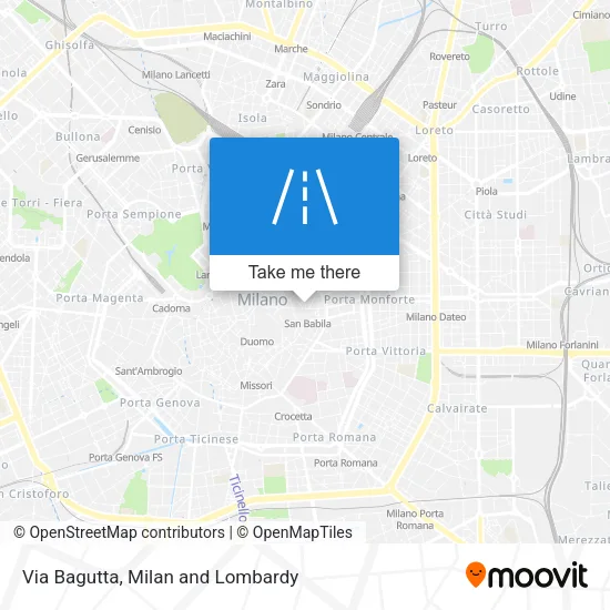 Via Bagutta map