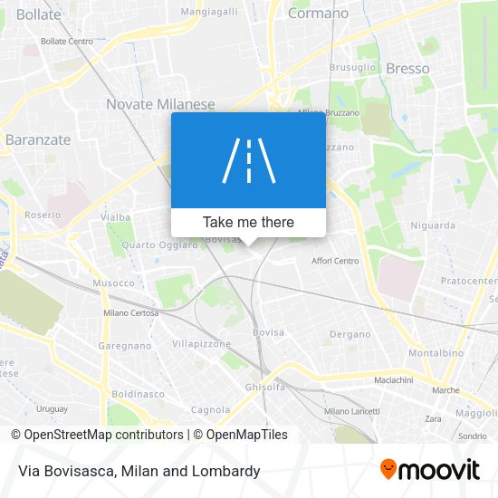 Via Bovisasca map