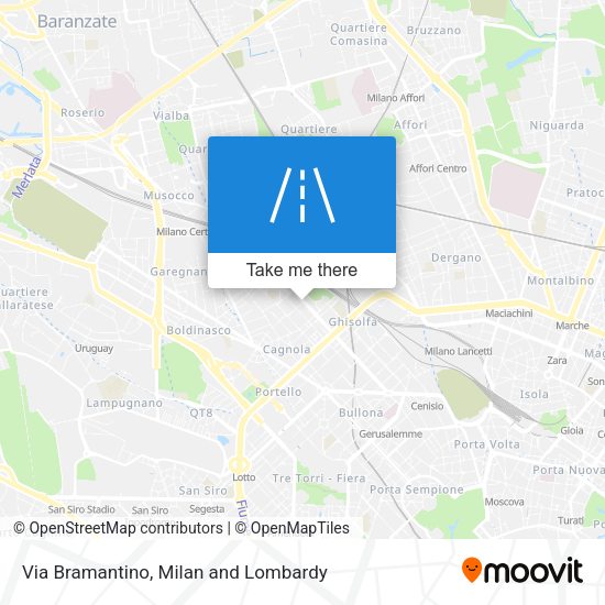 Via Bramantino map