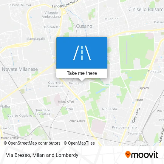 Via Bresso map