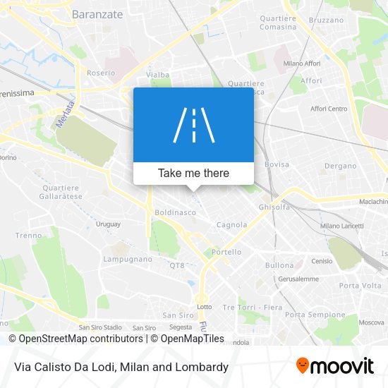 Via Calisto Da Lodi map