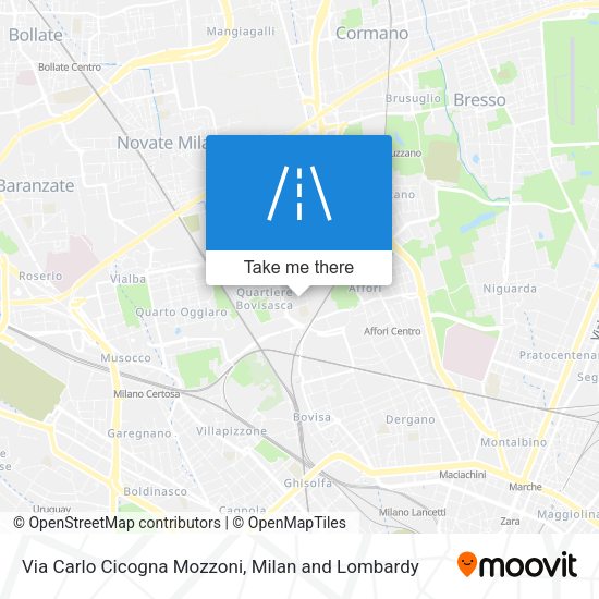 Via Carlo Cicogna Mozzoni map