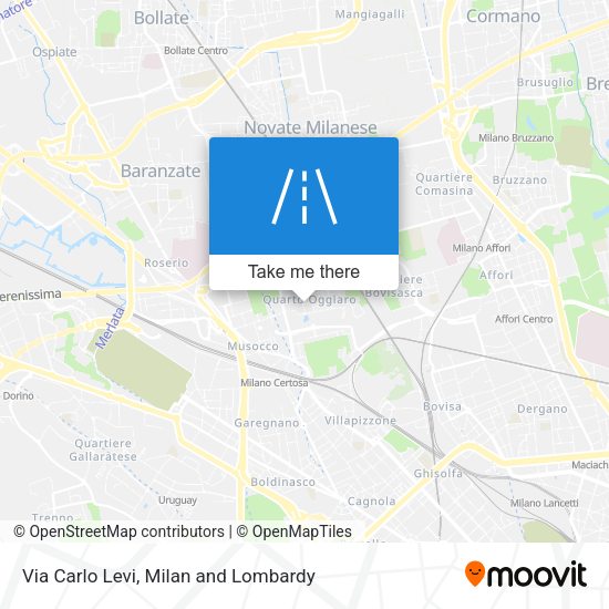 Via Carlo Levi map