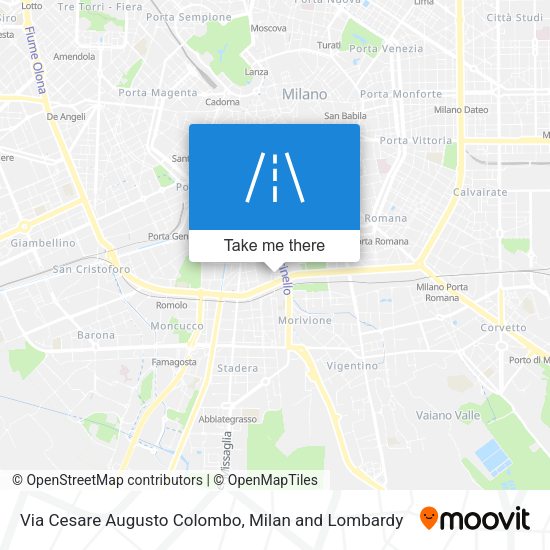 Via Cesare Augusto Colombo map