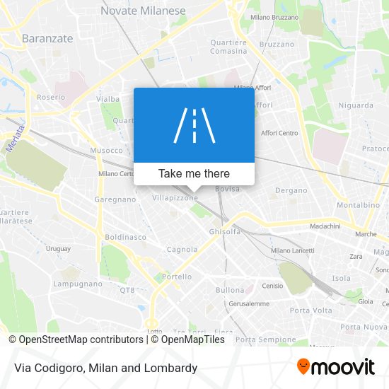 Via Codigoro map