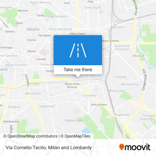 Via Cornelio Tacito map