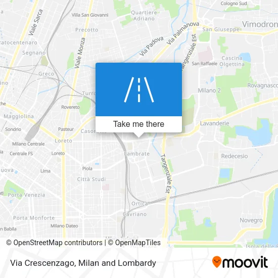 Via Crescenzago map