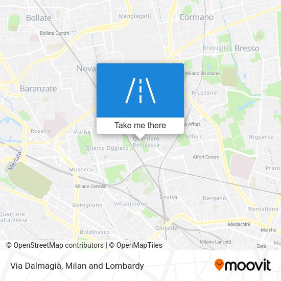 Via Dalmagià map
