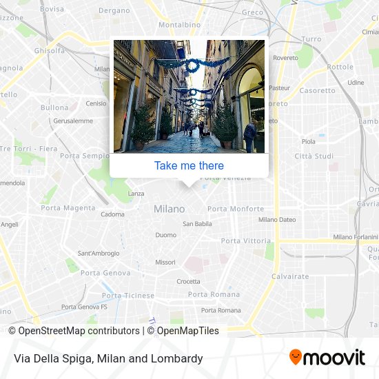 Via Della Spiga map